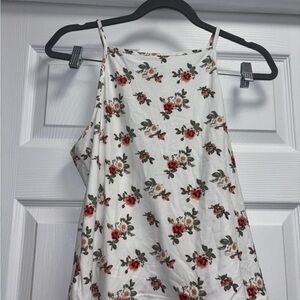Angel Kiss Floral Camisole - White and Red